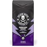 DEATH WISH COFFEE Whole Bean Espresso Roast - Extra Kick of Caffeine - Organic, Fair Trade, Arabaica and Robusta Coffee Beans