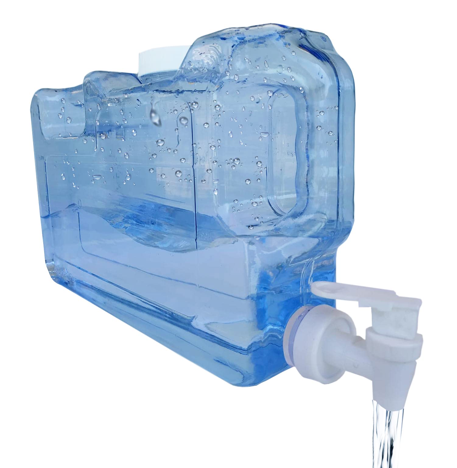 Rock and Baby Agua 4.2L PETG Plastic Blue Reusable Drinks Dispenser, Double Handle, Ergonomic Source, Cold Water, Ideal for Fridge, Camping, Office