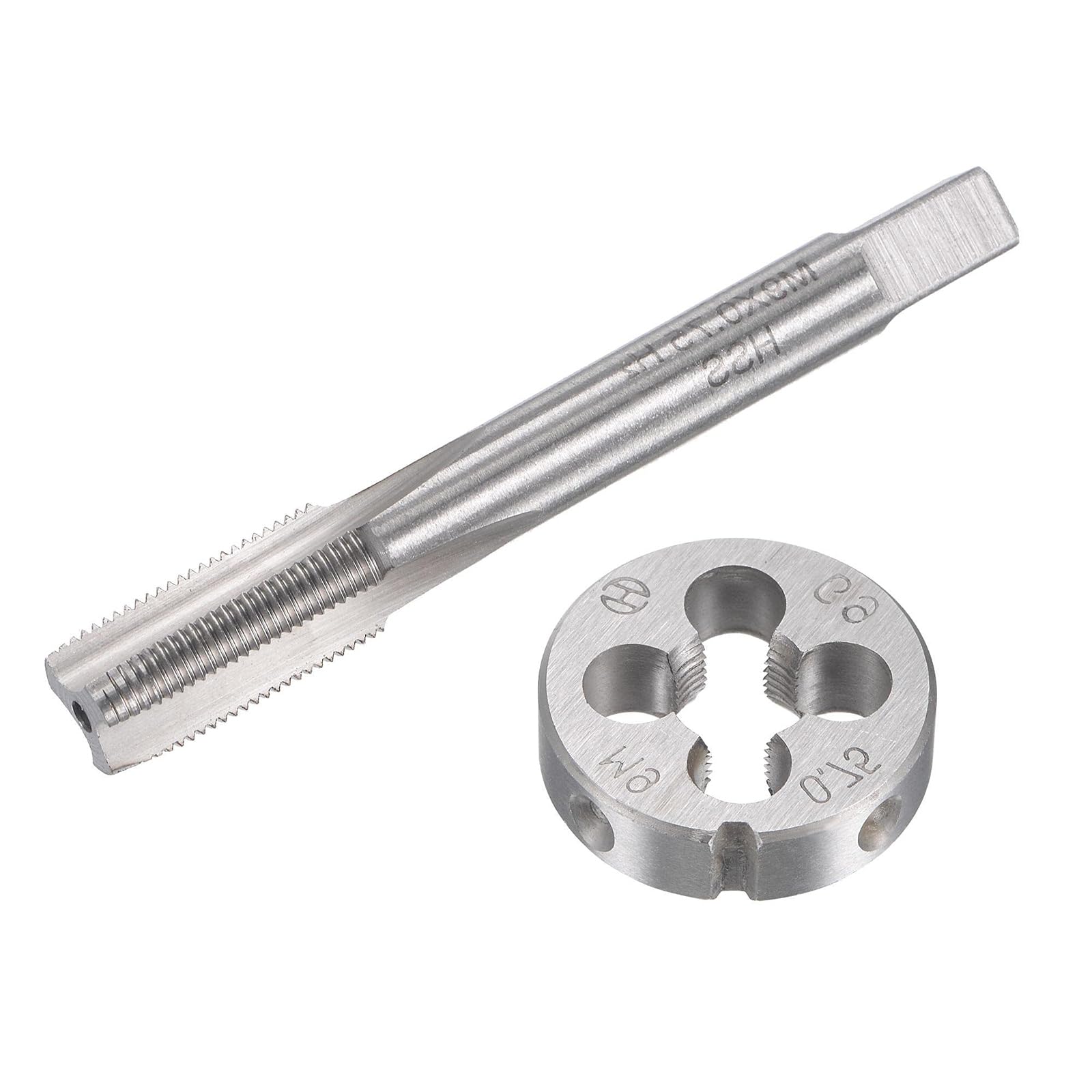 MACHSWON M9x0.75mm Metric Tap and Die Set,Machine Thread Screw Tap with Round Threading Die,Tap & Die Kit for Nut Screw Bolt Thread Repair