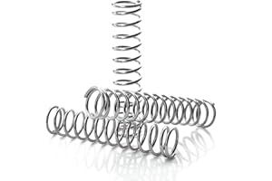 ThsGivingStore 10Pcs Compression Springs Wire Diameter 0.8mm Outer Dia 8mm Free Length 20mm Coil Mechanical Spring Set Silver Tone