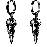 Sword Drop Earrings 925 Sterling Silver Dagger Hoop Dangle Earrings Viking Jewelry Gift for Women Men