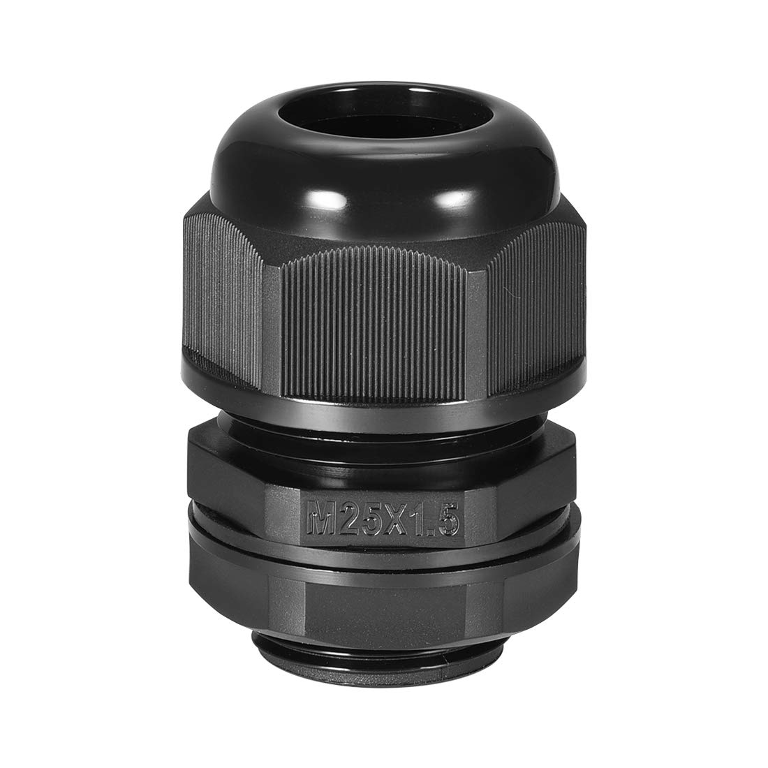 sourcing map M25 Cable Gland 2 Holes Waterproof IP68 Nylon Joint Adjustable Locknut for 6.4-8.7mm Dia Wire