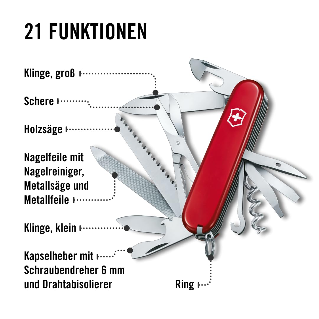 Victorinox Schweizer Taschenmesser, Ranger, Swiss Army Knife, Multitool, Klappmesser, 21 Funktionen, Klinge, Korkenzieher, Dosenöffner 4