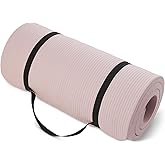 Amazon Basics Extra Thick Exercise Yoga Mat with Carrying Strap