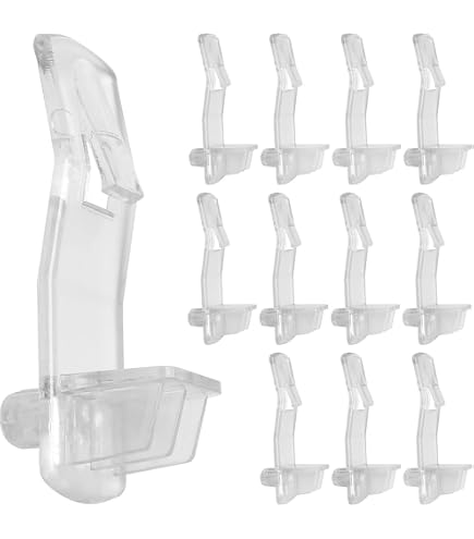 Biaungdo 12-Pack Plastic Locking Shelf Support Pegs – 5mm X 3/4” For Shelves, Closet & Bookcase