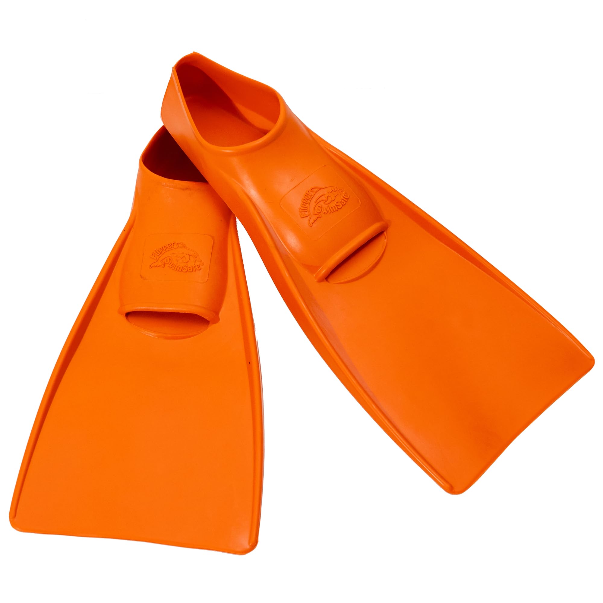 Flipper SwimSafe 1150 - Swimming Fins for Children, Orange, Size 34-35, Made of Natural Rubber, as a Swimming Aid for Carefree Swimming and Bathing Fun