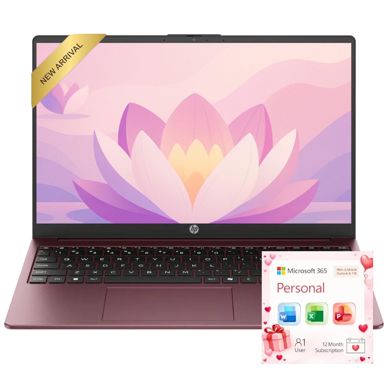 HP Ultrabook 15.6" Business Laptop Computer with Microsoft 365 • 2026 Edition • Intel 4-Core N200 CPU • 1.1TB Storage (1TB OneDrive + 128GB UFS) • Win 11 • w/o Mouse
