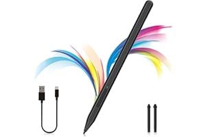 MILIKILO Stylus Pen for Microsoft Surface Pro12/11/10/9/8/X/7+/6/5/4, Surface Go 4/3/2/1, Surface Laptop1-5/Studio/Book 3/2/1 with Eraser Side Button,Palm Rejection,Tilt Function,1024 Pressure