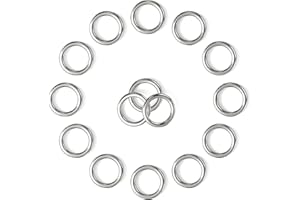 BEYOURD Stainless Steel O Rings 1 Inch, Round Metal Ring Buckles, Solid Welded Metal Loop for Dog Collars, Macrame, Hanging Strap Slings, 15PCS