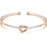 Jewanfix Bridesmaid Proposal Gifts, Stainless Steel Tie The Love Knot Bridesmaid Bracelet with Gift Box