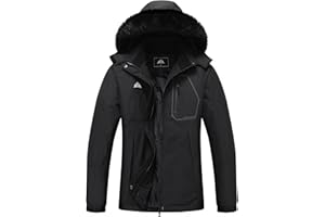 MOERDENG Women's Insulated Snow Ski Jacket Warm Winter Coat Waterproof Snowboarding Jacket Softshell Hiking Winter Jacket