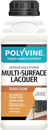 Polyvine Multi-Surface Lacquer Gloss Satin Dead Flat 500ml Clear