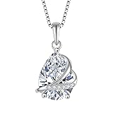 Rocayi April Birthstone Necklace for Women 925