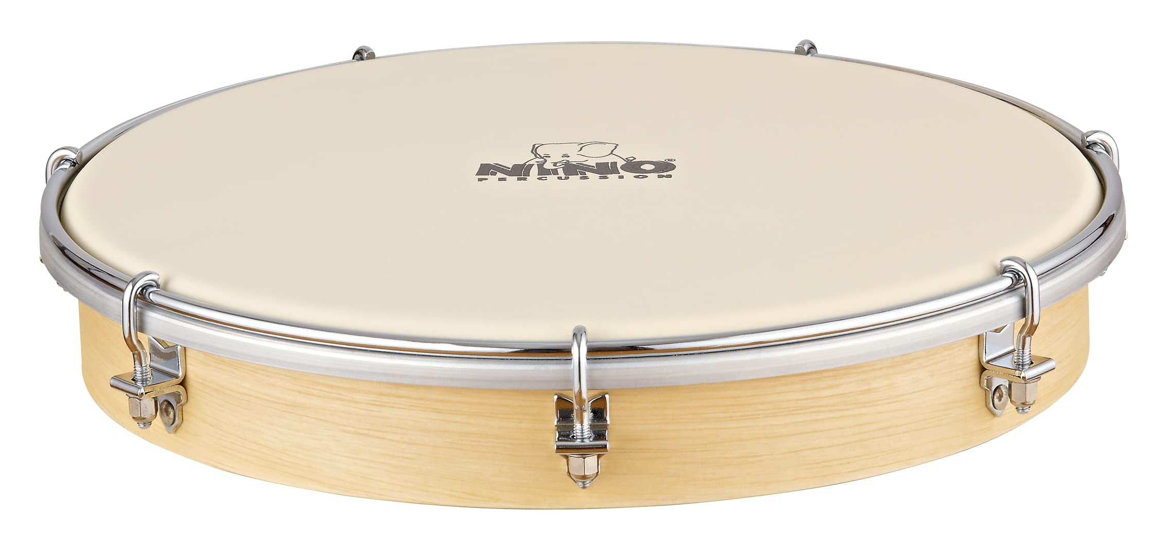 Nino Percussion Tunable Hand Drum - Large Hand drum for Children from 5 Years - Diameter 10 inch (ca. 25 cm) - Siam Oak, Natural (NINO38)