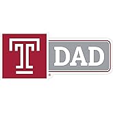 Temple University Proud Dad Die Cut Decal Officially Licensed Collegiate Product 6-Inches Wide