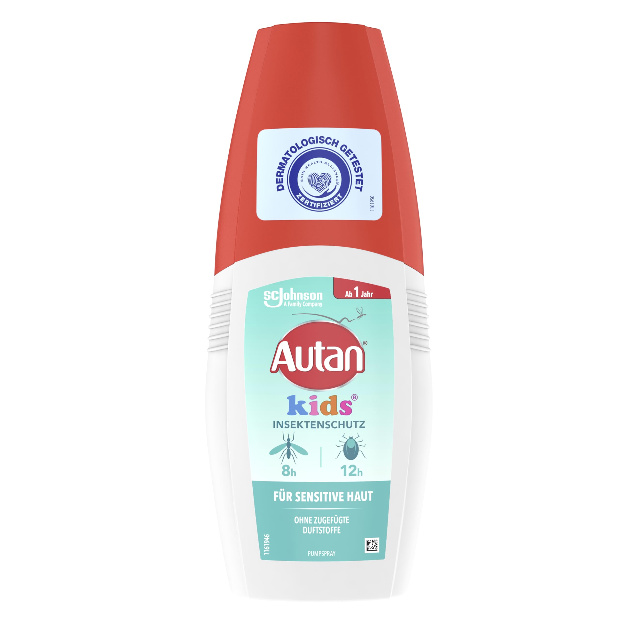 Autan Kids Pumpspray, Effektiver Insektenschutz gegen Mücken und Zecken, Mückenschutz, Travel Essentials, 1er Pack, 100 ml