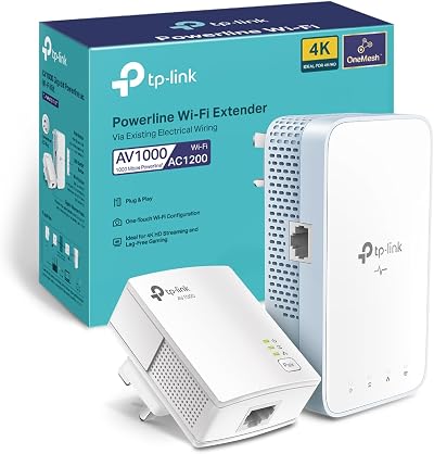 TP-Link TL-WPA7517 KIT AV1000 Powerline Wi-Fi Extender AC1200 Dual Band OneMesh