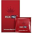 REX MD Performance Wipes for Men, Easy Application Desensitizing Numbing Wipes for Lasting Longer in Bed, Control and Enhance Climax! | (20 Wipes)