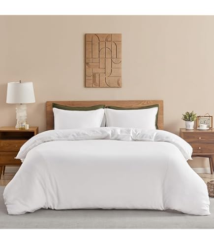 XZ XIFA Green Linen Sheets California King,100% Washed French Flax Organic Linen