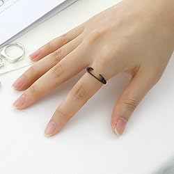 SILVERCUTE Statement Initial Rings for Women 925