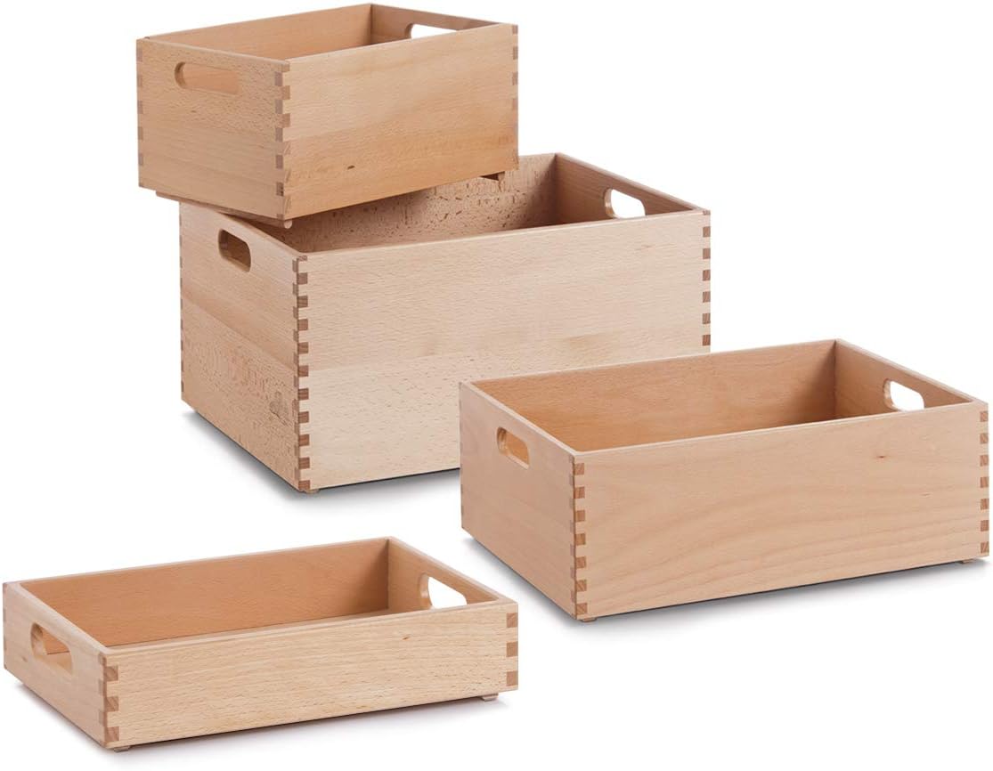 Zeller 13307 Caja Multiusos, Madera, Marrón, 40x30x7 cm: Amazon.es: Hogar
