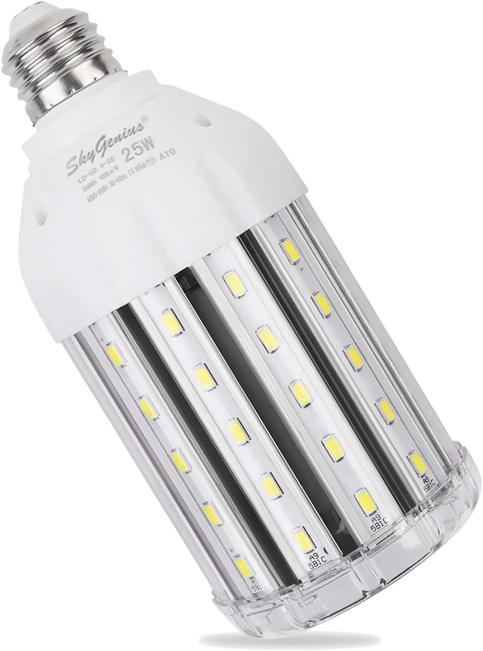 outdoor smart bulb on 25w Daylight Led Corn Light Bulb For Indoor Outdoor Large Area E26 2500lm 6500k Cool White For Street Lamp Post Lighting Garage Factory Warehouse High Bay Barn Porch Backyard Garden Super