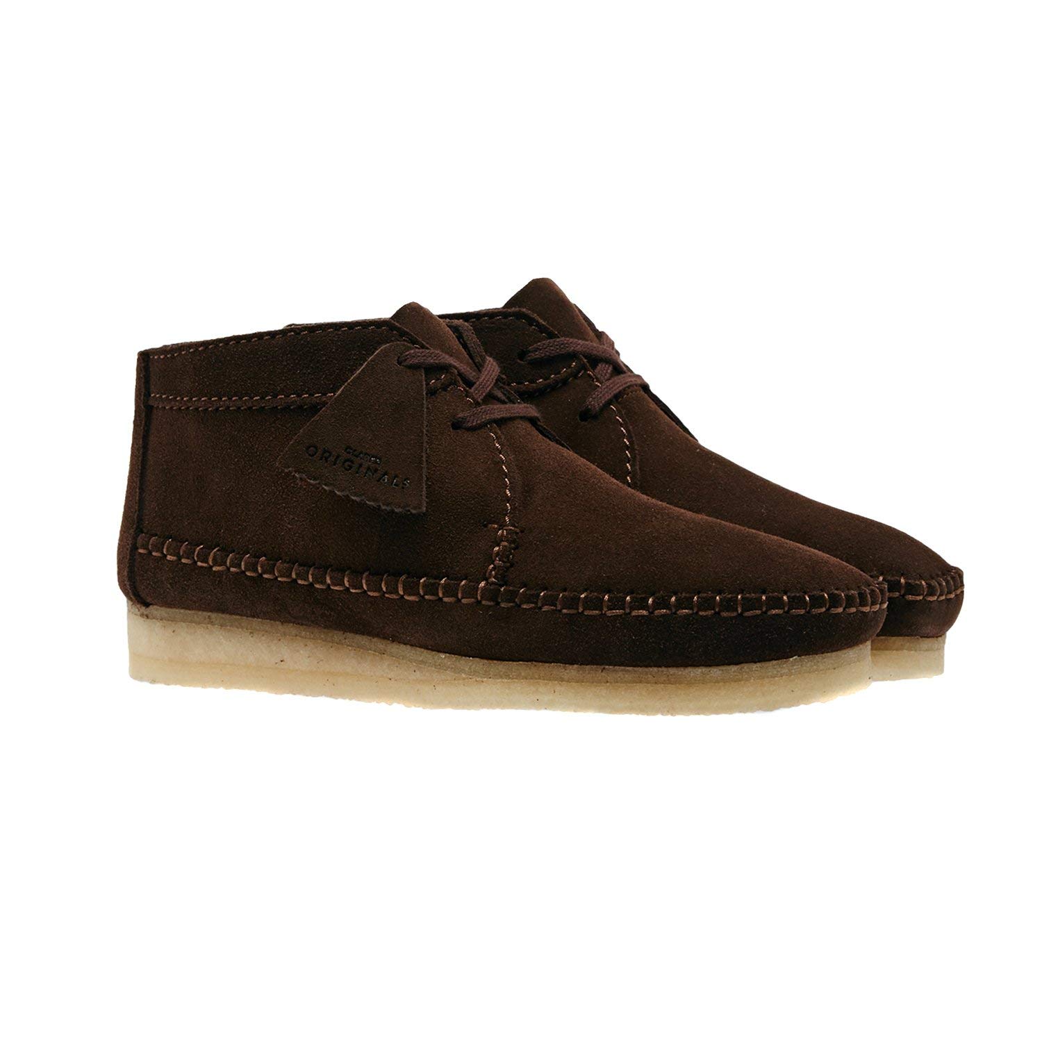 clarks weaver boot brown suede