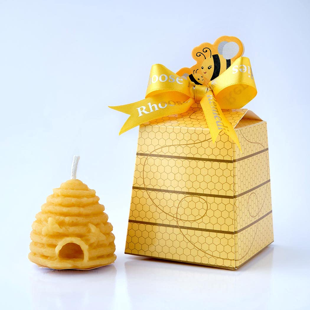 Beehive Beeswax Candle Bee Gifts - Our Pure Beeswax Comes from Bees that Have organically fed on Forest, Wildflower & Gorse Blossom. Sourced from only the Most Natural Hives