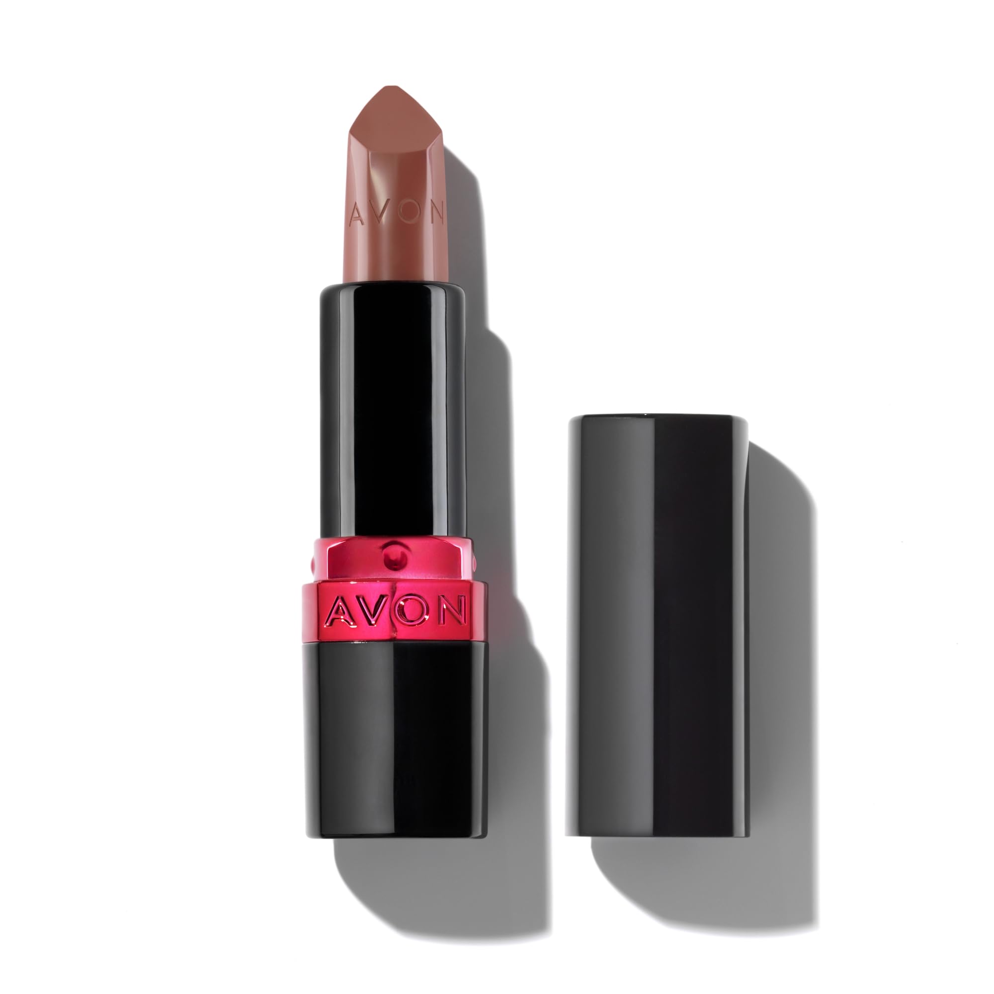 Avon Ultra Creamy Satin-finish Lipstick Cappuccino with Vitamin E, Avocado Oil and Jojoba Oil for a Creamy and Comfy Feel, Rich Colour and Full Coverage, Cruelty Free