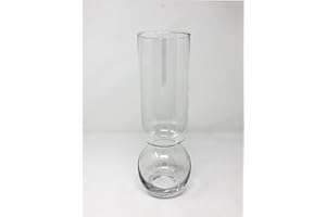 CHALILY Flower Vase - Glass Bulb Vase, Tall | Great for Amaryllis, Paperwhites and Hyacinth | Stunning Custom Glass | NO MESSY SOIL | Hydroponic Glassware | Self Watering Container | Unique Design | 1 - Count