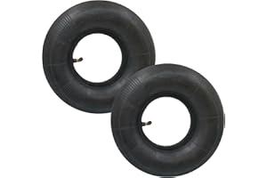 2 PCS 4.10/3.50-4" Heavy Duty Replacement Tire Inner Tube with TR-87 Bent Valve Stem for Wheelbarrows, Hand Trucks, Lawn Mowe