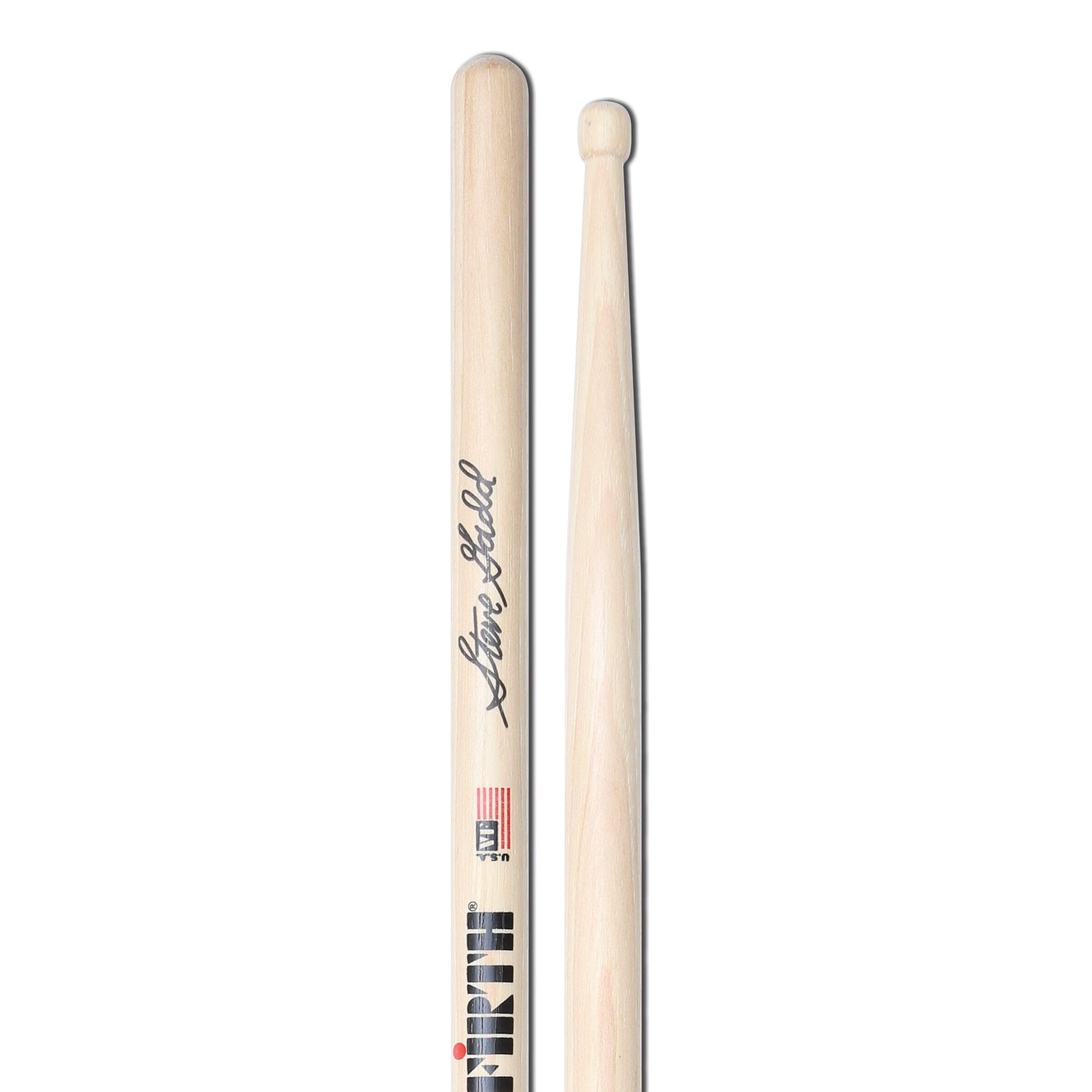 Vic FIrth - Signature Series Drumsticks - Steve Gadd Natural - Wood Tip - Black