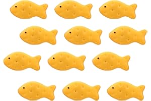 12pcs Mini Goldfish Fridge Magnets, Funny Cute Goldfish Food Refrigerator Magnets Magnetic Fish-Shaped Cookie Fun Fridge Deco
