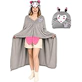 Animal Wearable Blanket Hoodie,Adult Oversized Hooded Blanket for Birthday Halloween and Christmas