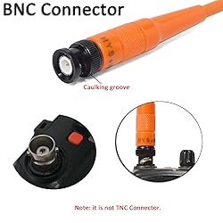 HYS VHF UHF BNC Handheld Scanner Antenna, 144/430