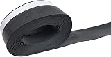 Metany Black Rubber Door Bottom Seal Strip 16.4ft Adhesive Weather Stripping view 2
