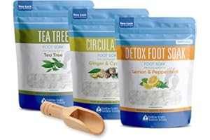 BETTER BATH BETTER BODY Foot Soak Salts Bundle 3 Pack with Scoop DIY at Home Spa with USP Epsom Salt and Pure Essential Oils in BPA Free Pouch with Easy Press Lock Seal (2 Lbs Each 6 Lbs Total)