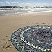 RawyalCrafts- Indian Elephant Mandala Round Roundie Beach Throw Tapestry Hippy Boho Gypsy Cotton Tablecloth Beach Towel