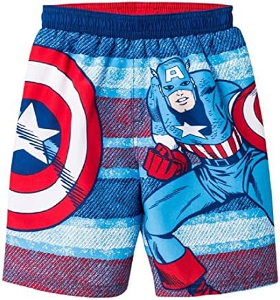 Marvel BOYS Captain America Shield Toddler Swim Trunks (2T)