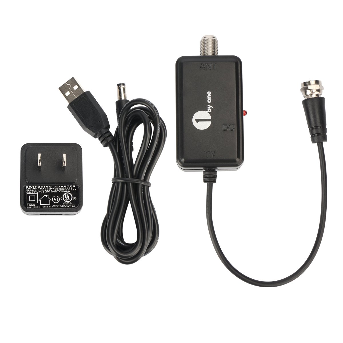 1byone High Gain Low Noise HDTV Antenna Amplifier Signal Booster for TV