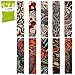 Bundle Monster BMC Cool 10pc Biker Inspired Fake Temporary Tattoo Sleeves Body Art Arm Stockings - Designs Dragon, Dancer, Etc.