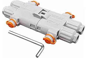 GUIRUIMOON Waterproof Anderson Connector, 100A Anderson Jumper Plug Connector Kit, Quick Battery Connection/Disconnection, Suitable for Cars and Excavators.(Ads 4 nut)