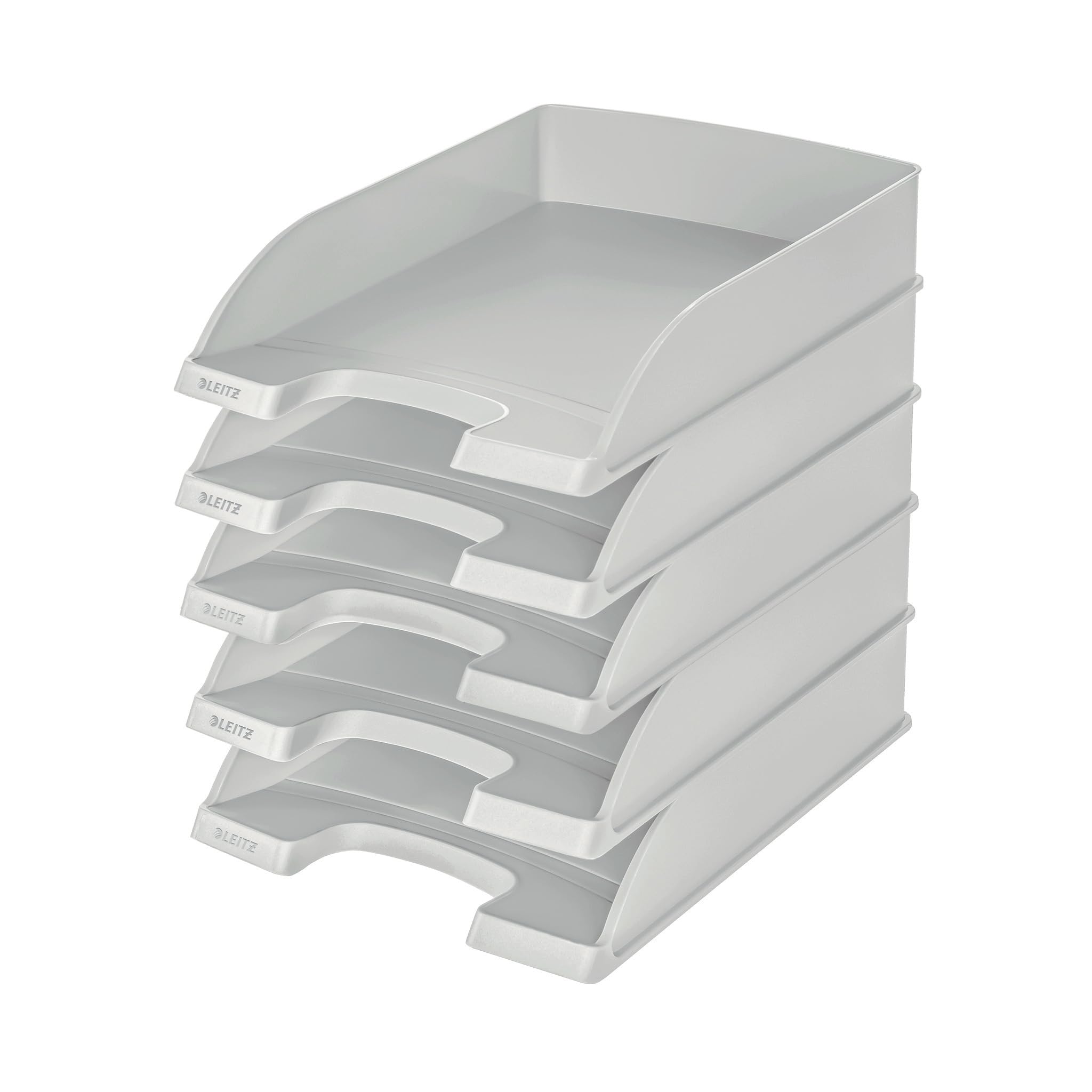 Leitz Plus Letter Tray – 70 mm – Pack of 5 Height 70 mm Gray
