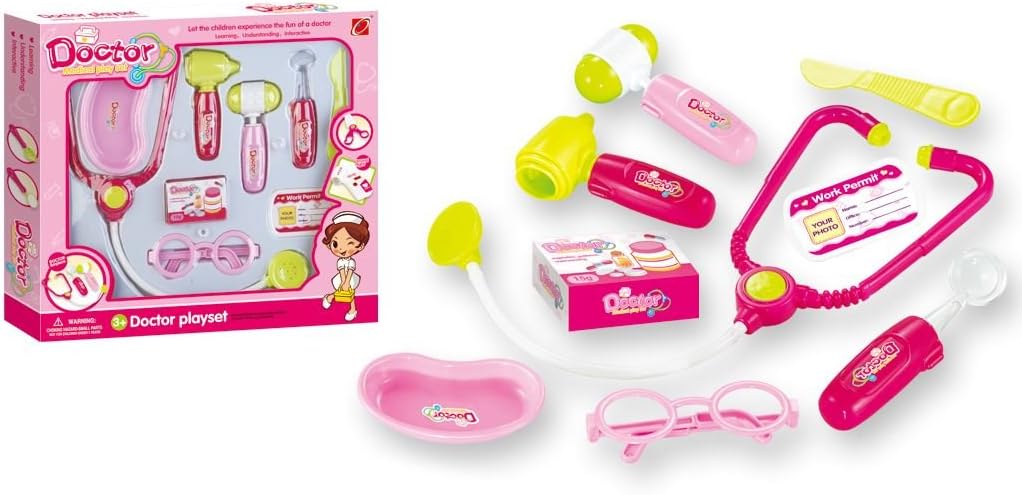 Flicker MEDICAL KIT DOCTOR NURSE GIRLS CARRY CASE KIT PLAY SET KIDS TOY FUN GIFT