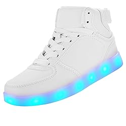 DIYJTS Kids LED Light Up Shoes, Fashion High Top