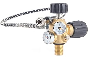 Yasorn Upgrade M18×1.5 DIN Valve Scuba Adapter - Paintball/PCP/HPA Tank Fill Station with 4500 psi High Pressure Gauge & Filling Air Hose