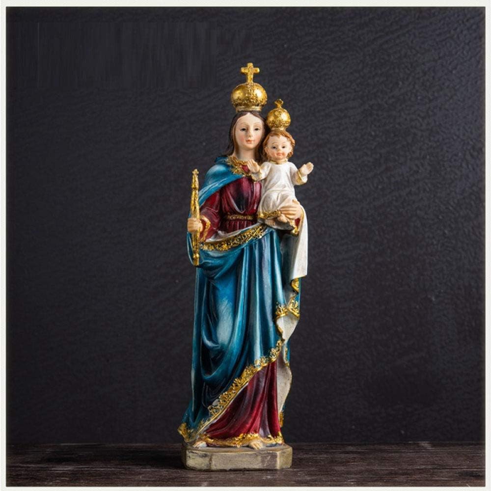 DIAOSUJIA Sculptures For Home,Christianity Figure Art Sculpture Jesus Virgin Mary Figurine Resin Crafts Decorations For Home Christianity Series