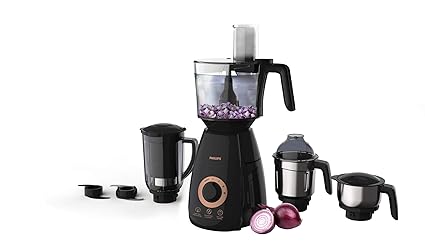 Philips Avance Collection HL7707 750-Watt Mixer Grinder with 4 Jars (Black)