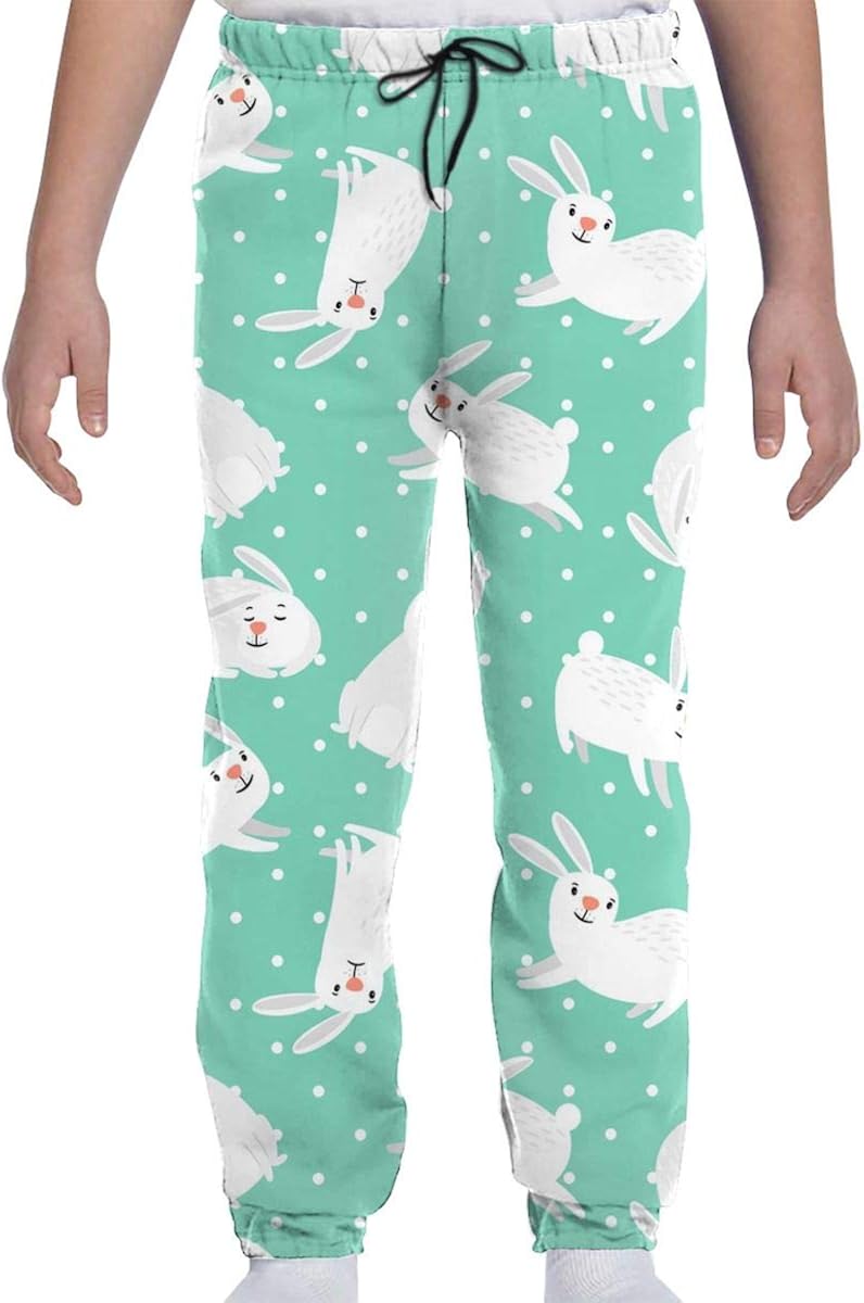 white fleece joggers