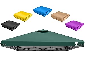 UNICAMPER 10x10 Pop Up Canopy Replacement Top Cover with Air Vent for Straight Leg Canopy Tent, Waterproof for Outdoor Garden Patio Camping Sun Shade(Top Only) (Green, 1)
